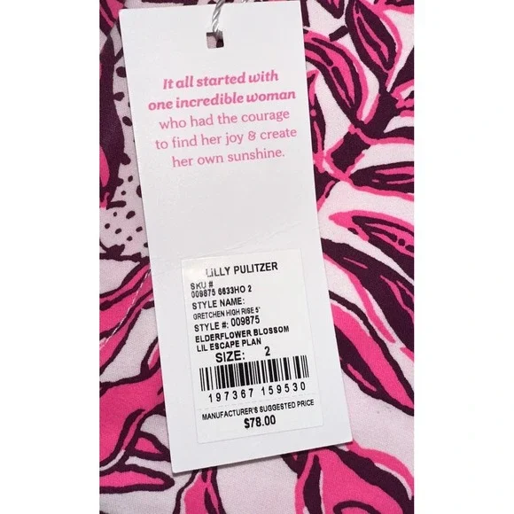 Lilly‎ Pulitzer Gretchen High Rise Shorts Elderflower Blossom Lil Escape Plan 2 - Picture 5 of 8